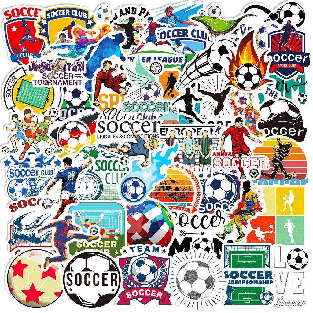 50 New Temu Product Green Football Stickers American Children's Soccer Sticker Football Stickers