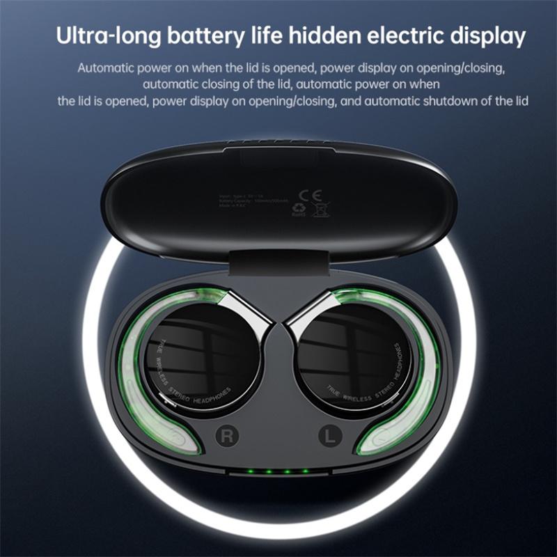 F2 Tws Бездротова Bluetooth-сумісна гарнітура з шумозаглушенням, нічним ліхтариком для бігу, світлодіодна спортивна