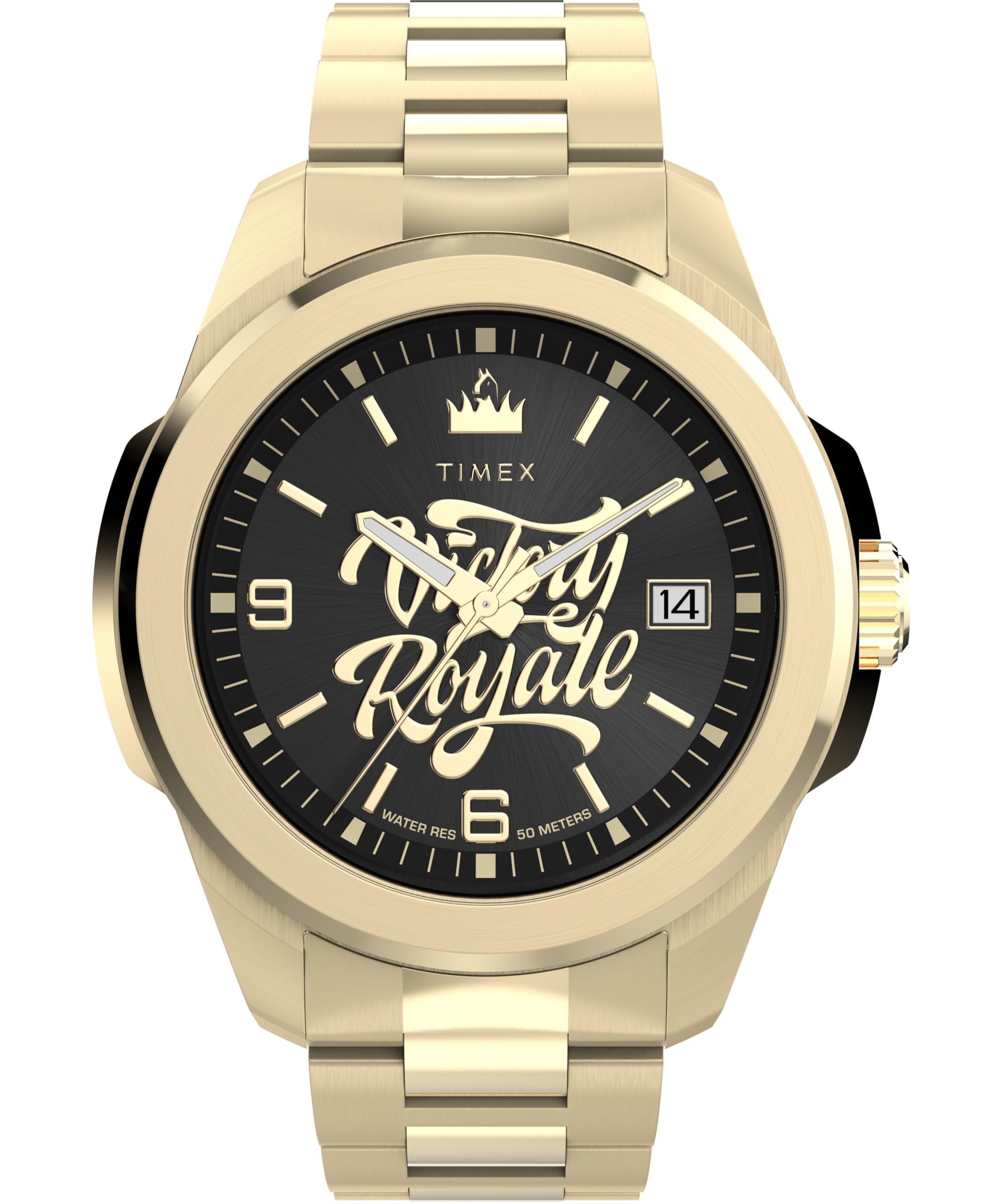 TIMEX Timex x Fortnite 5 ATM Water Mineral Black Unisex (Timex) Watch, Quartz, Resistant, Glass, Dial, TW2Y47200, [Used] чёрный