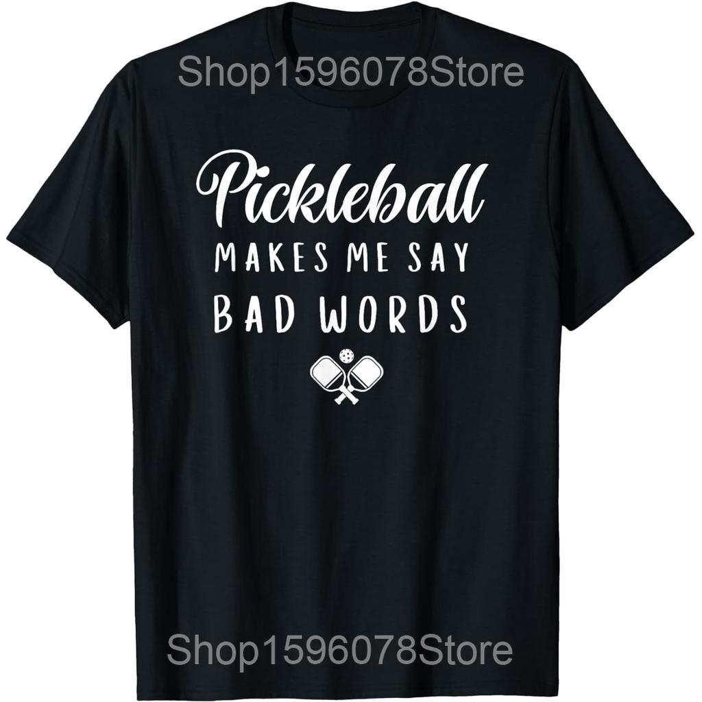 Eat Sleep Pickleball Graphic T Shirts Men Women Pure Cotton Humor Streetwear Tee Shirt Short Sleeve Unisex Loose Clothing