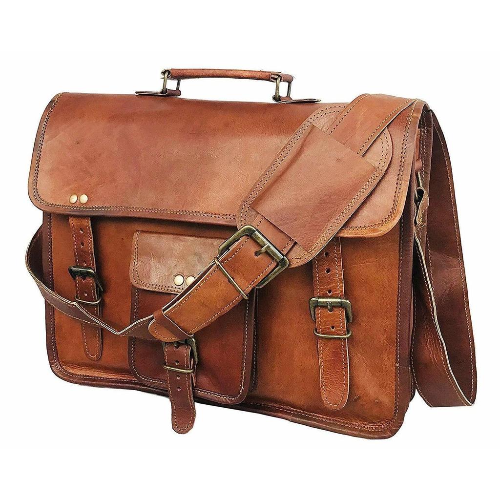 Laptop Artistic Leather Men Messenger Shoulder Satchel Briefcase Vintage Bag