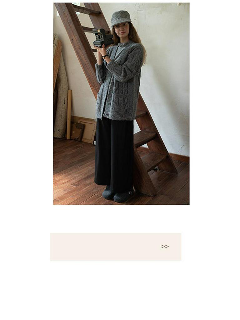 EGGKA High-Waisted Loose Straight-Leg Pants for Spring and Fall