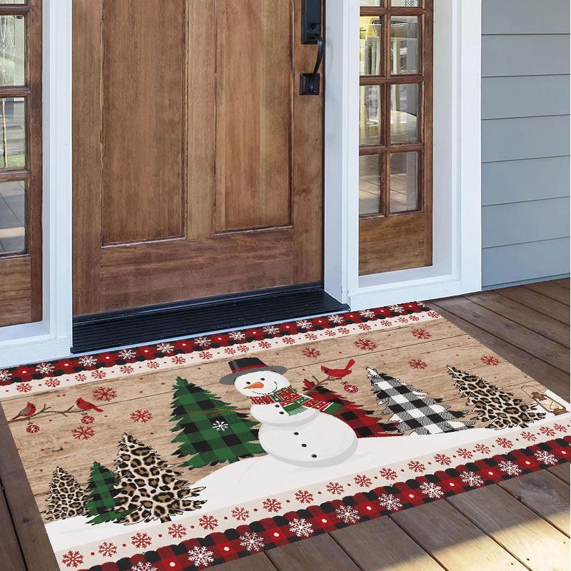 Christmas Pattern Square Area Rug Comfort Indoor Floor Carpet For Home Holiday Gift