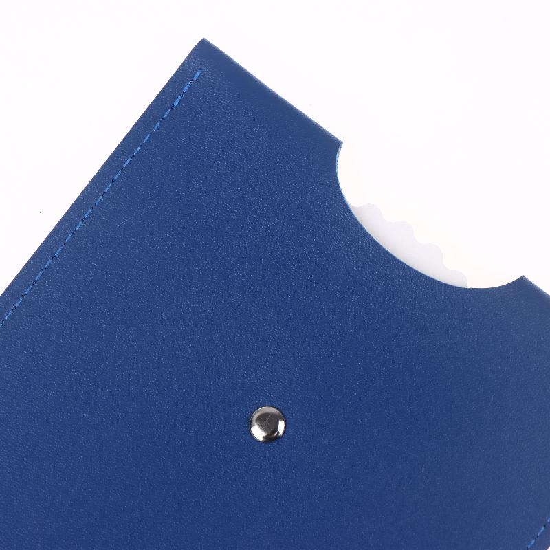 Blue PU Leather Parking Disc 4 Language Version Durable & Water-Resistant Arrival Timer For Car - Universal European Design