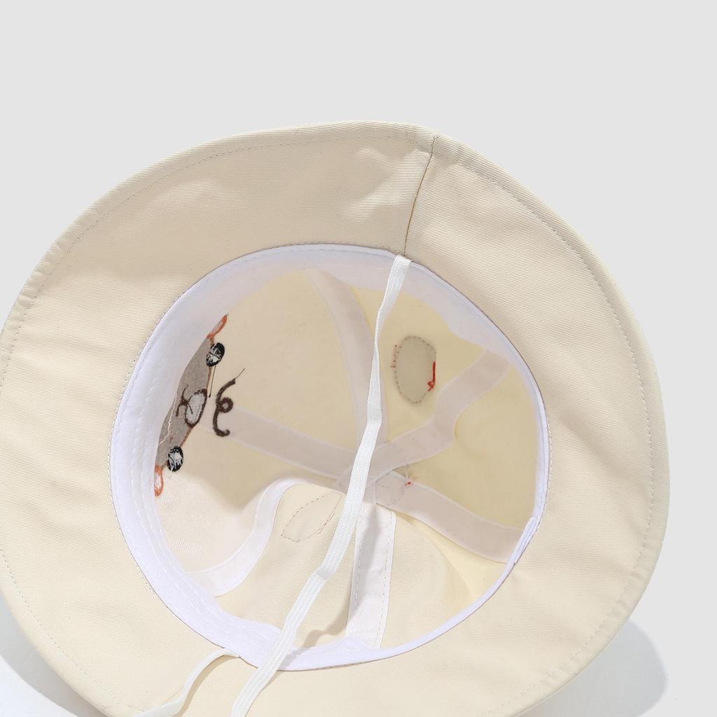 2026 Spring Unisex Baby Bucket Hat - 3D Cartoon Bear Design, Kids Fisherman Sun Hat