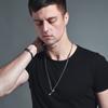 Collier Homme en Acier Titane Avec Pendentif et Chaîne à Perles Pour un Usage Décontracté