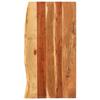 vidaXL Solid Acacia Wood Bathroom Vanity Top, Wooden, Home Indoor Washroom, Toilet Sink Accessories, Countertop, Worktop with Live Wood Edge