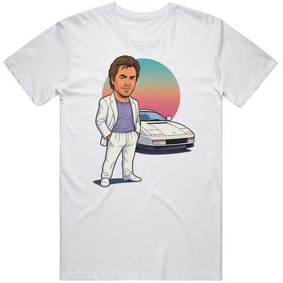 Sonny Crockett Miami Vice Vintage Retro Karikatur V2 T-Shirt