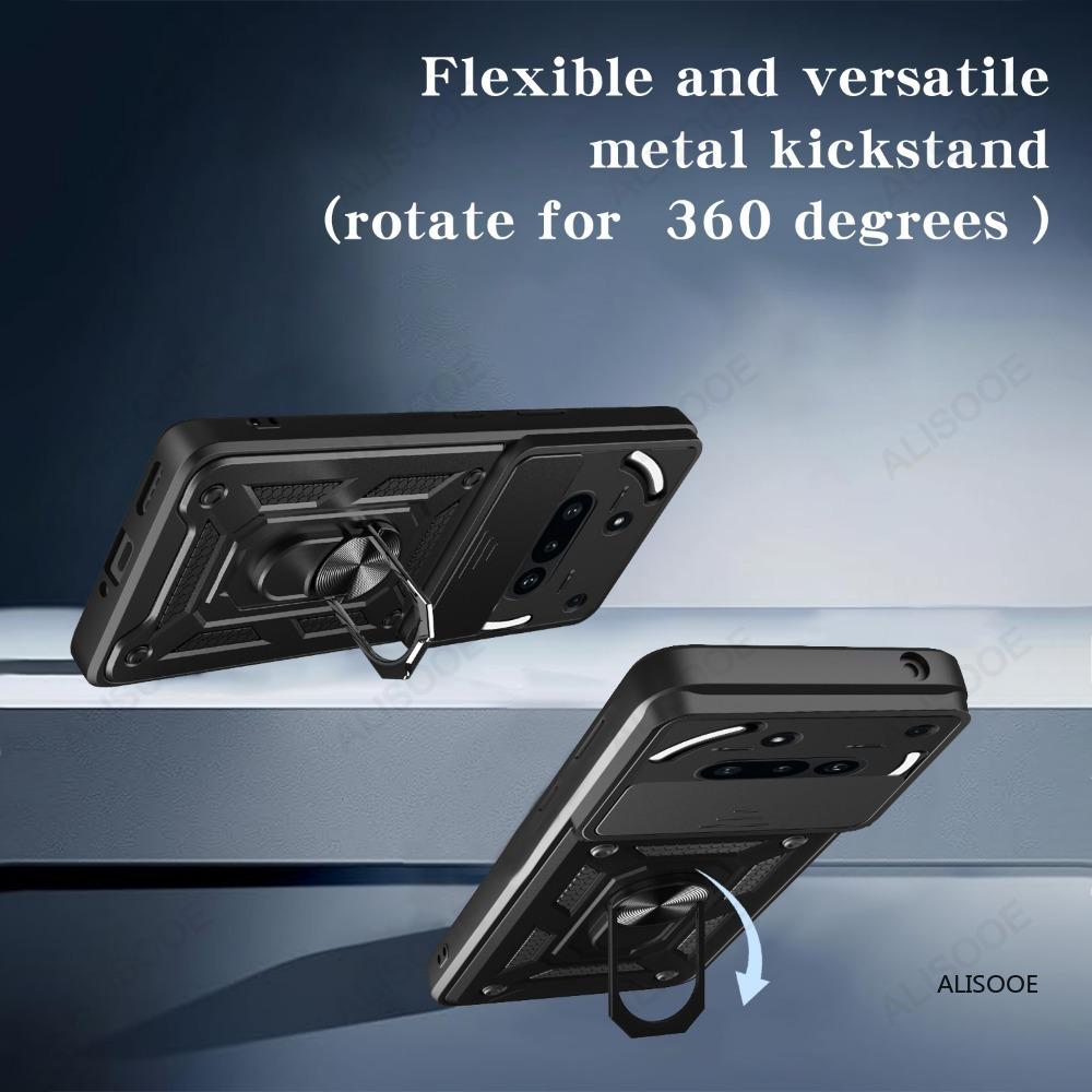 Funda for Nothing Phone 3A Case Slide Camera Protection Ring Stand Shockproof Back Cover for NothingPhone 3A Capa Funda