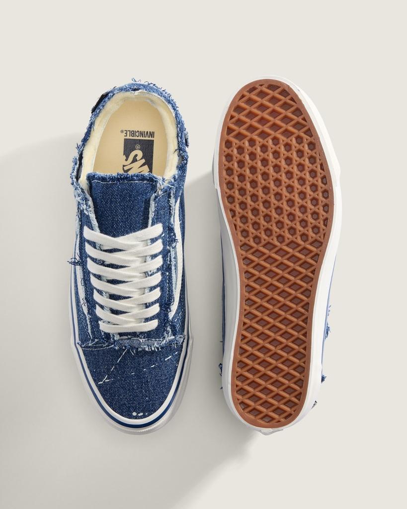 VN000E9HGTL INVINCIBLE Vans Old Skool Frayed Denim Marshmallow (Men's)