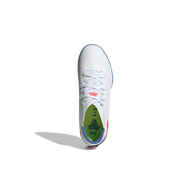 Adidas Messi 19.3 Turf J Abrasion Resistant Low top Kids' Soccer Shoes White Blue Red Teenagers F99930