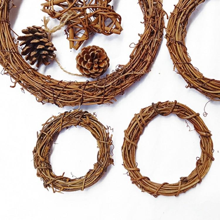 Natural Preserved Vine Circle Wreath for Christmas, Wedding & DIY Decor