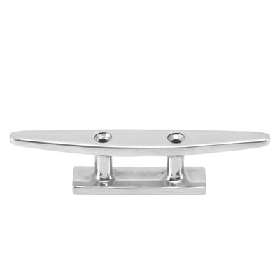 Niedrige flache Edelstahl-Bootssteg-Klampen, Marinequalität, Bootsdeck Seilbinder Ersatzteile 125 mm 5 Zoll