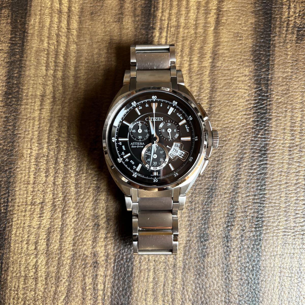 CITIZEN Citizen ATESSA Eco Drive Radio Solar Operating Item ATD53-3011 Men s Watch. .