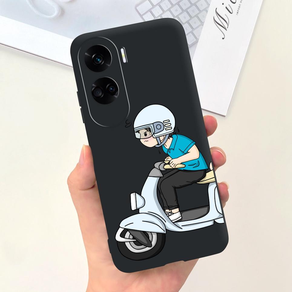 For Funda Honor 90 Lite Case Honor 100 Pro Honor100 5G Back Cover Astronaue Cow Pattern Etui Soft Silicone Huawei Honor90 Lite