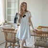 Ceme Adu Cest_Black Ribbon Flare Dress_White