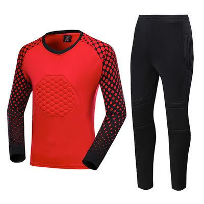 Goalkeeper Jersey, Chest Pads, Elbow Pads, Children's Goalkeeper Jersey, Middle School Students Long-sleeved Training Jersey, Competition Jersey