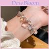 Leichter Luxus Zirkon Künstliche Perle Blume Herz Anhänger Armband Für Frauen Geschenk