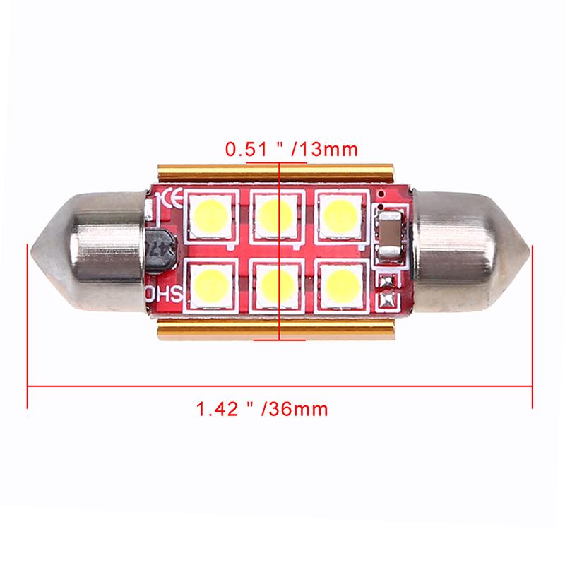 Festoon Canbus 31/36/39/41mm LED Canbus Error Free 4/6SMD 3030 LED Car Interior Light Bulbs Auto Reading Lights White/Ice Blue