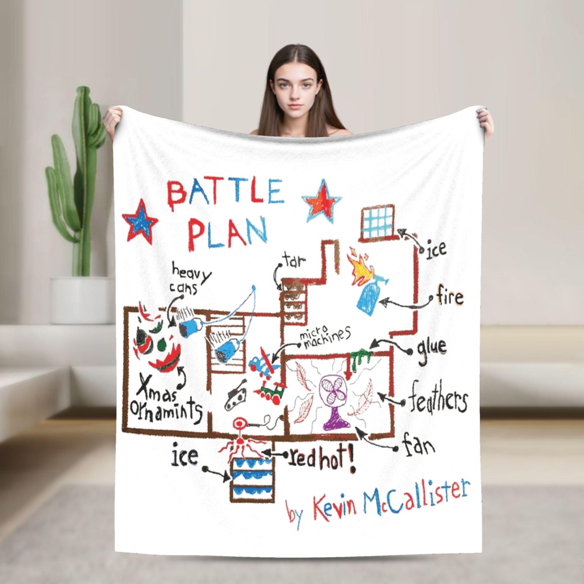 

Movie Home Alones Battle Plan Plush Blanket Christmas Flannel Throw Blanket Chair Warm Soft Design Quality Bedspread Gift Idea 130x150cm