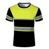 Enkla Randiga T-shirts Rund Hals 3D-tryckta Casual Sommar Kortärmad Utomhusmode Herr-T-shirts