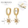 925 Silver Ear Needle White Zircon Butterfly/Water Drop Hoop Earrings Drop Earrings For Women Fashion Wedding Jewelry