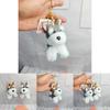 Adorable Cute Schnauzer Plush Dog Keychain Soft Toy With Gold Keyring For Dog Lovers