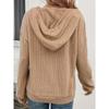 Women's Hoodie, Casual Ribbed Dropped Shoulder Long Sleeve Pullover Tops, European American Style for Crossborder