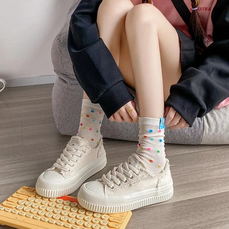 Fashion Comemore Canvas shoes women casual flats 2025 New trendy Korean version lace-up fashion female spring/autumn shoes tenis jeans