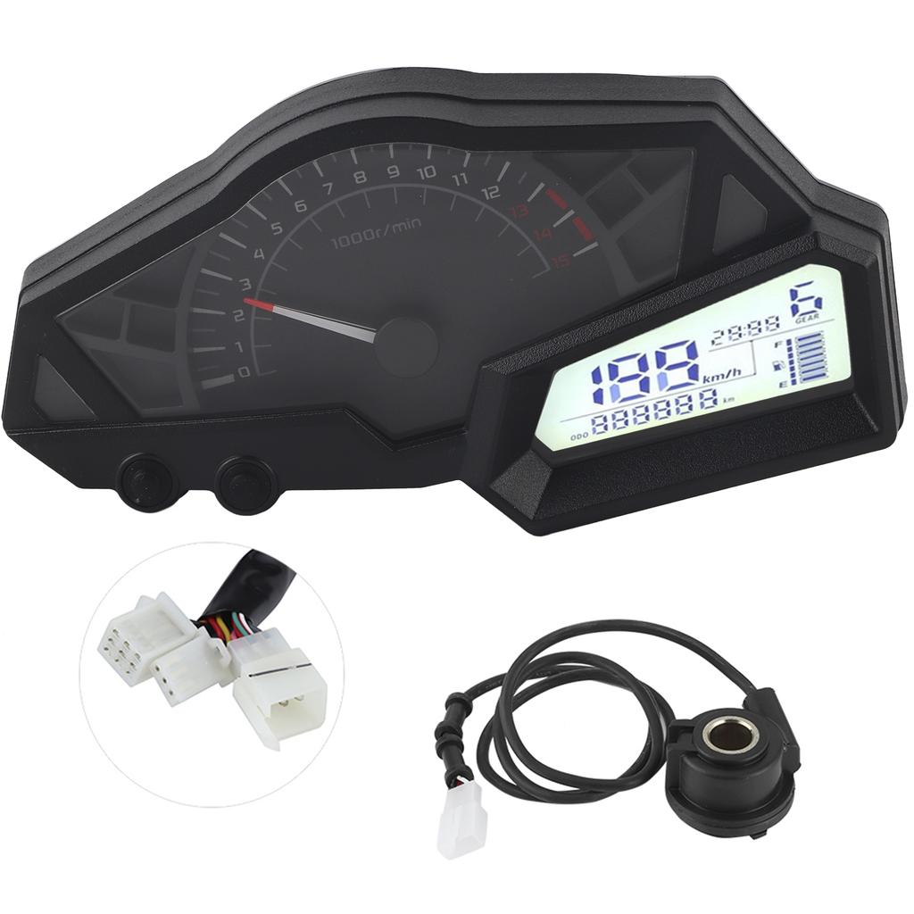 Digital Speedometer LCD Motorcycle Odometer Speed Fuel Gauge 15000RPM Fit for  300 Motorcycle Accessories Motorcycle Meter
