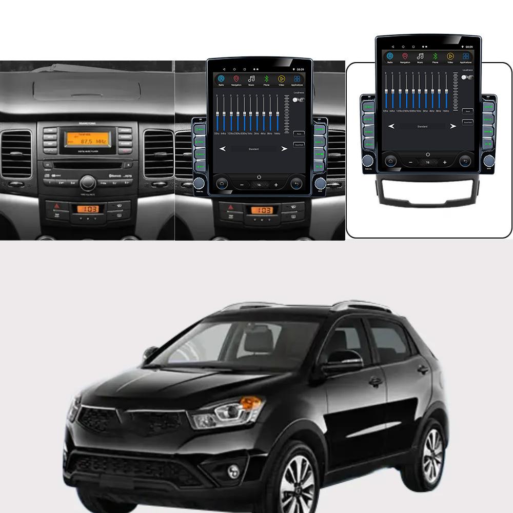 9.7" Vertical Style Tesla Screen Android Car Radio For SsangYong Korando 3 Actyon 2 2010-2013 GPS Navigation Multimedia Player