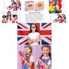Waterproof Uk Flag Tattoo Sticker With Queen's Crown Perfect For Party Or Event
