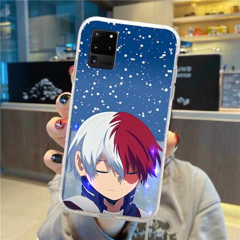 Shoto Todoroki Phone Case For Samsung Galaxy S10 S21 S22 Plus Ultra A91 A51 A21S A12 Transparent Phone Cover