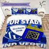 VfL Bochum 1848 Muster Bettwäsche Steppbettwäsche Bettbezug Kissenbezug Heimdekoration Geburtstagsgeschenk (1 Bettbezug + 2 Kissenbezüge (ohne Füllung))99
