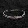Fashion Hip Hop Jewelry Geometric 3*5mm Rectangular Zircon Tennis Bracelet Baguette CZ Tennis Bracelet for Women and Men