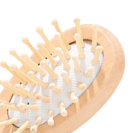 Soft Wool Bath Brush for Baby, Gentle Newborn Skin Cleanser with Natural Cherry Beech Wood Handle, Non-Irritating Infant Bath Scrubber