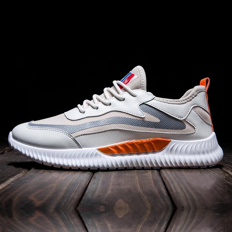 

2024 New Hot Autumn Sneakers Men Fashion Tenis Breathable Mesh Masculino Men Comfortable Adulto Lace-up Sneakers Casual Shoes 39 бежевый