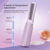 2-in-1 Mini Travel Hair Styler Wireless USB-C Rechargeable Curling & Straightening LCD Comb Auto Shutoff for Travel Beauty Hair Tool