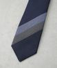 [Nano Universe] Kyoto Nishijin Washable Stripe Tie, Size 2, Men's F 120, Navy, 668-5242206