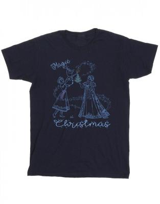 Girls Frozen Magic Christmas Cotton T-Shirt