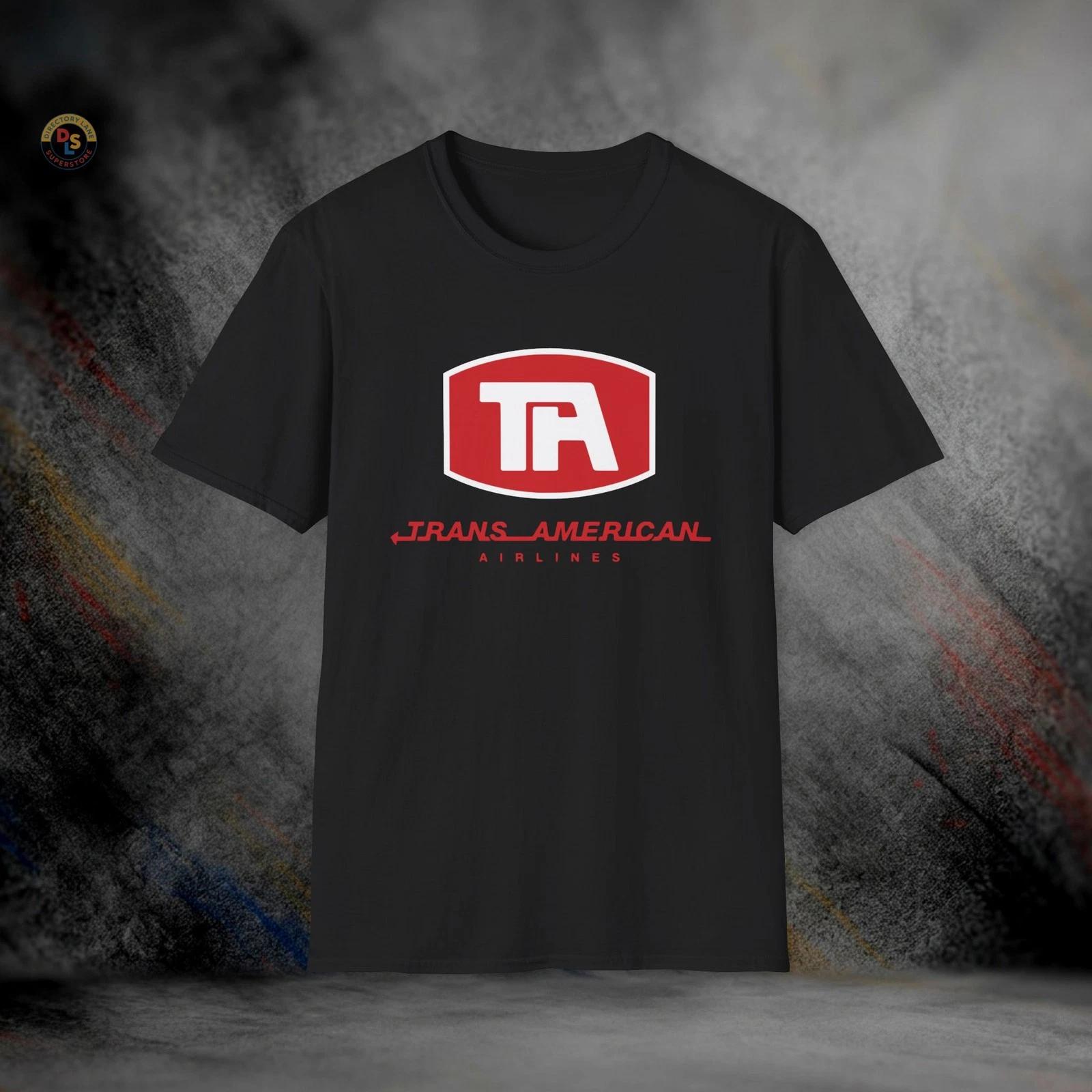 Trans American Airlines Planes Trains Automobiles T-Shirt | Softstyle Tee XL