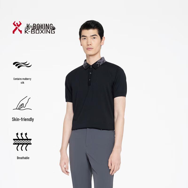 

K-Boxing Men s Premium Summer Business Casual Short-Sleeve T-Shirt BTLR2942 M
