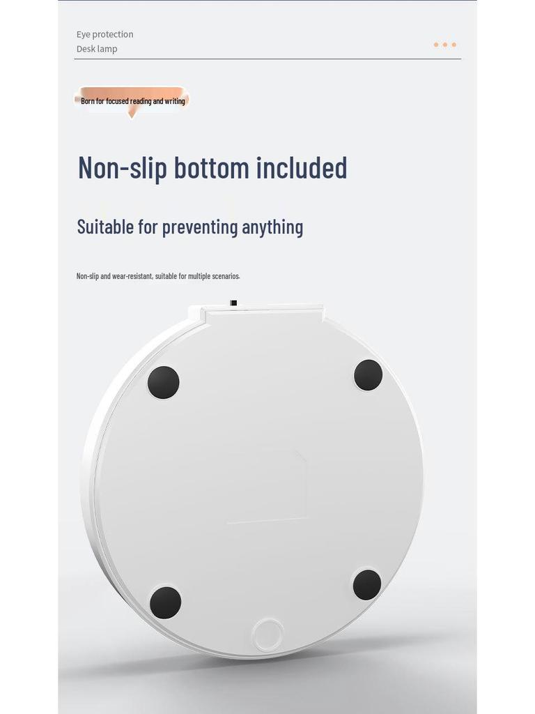 LED Folding Desk Lamp: Eye-Protective, Ambient, Rechargeable Night Light for Study, Dorm, and Bedside Reading.