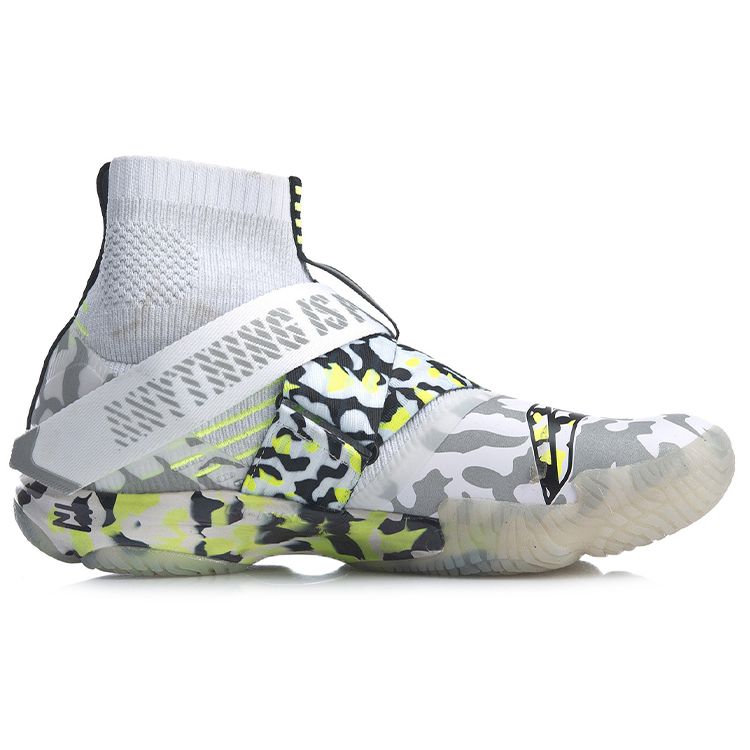 Li Ning Ranger Fabric Synthetic Leather TPU Shock Absorption Non-Slip Wear-Resistant High-Top Training Shoes Men Sneakers Yellow Gray Black AYAP015-5