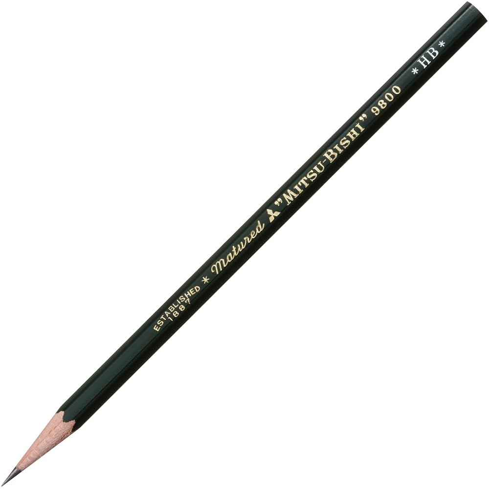 Mitsubishi Pencils, Pencils, Office Pencils, 9800, HB, Pack of 12 K9800HB