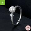 Natural Freshwater Pearl Mozzarella Diamond Ring, Elegant And Luxurious 925 Sterling Silver Ring Ring.