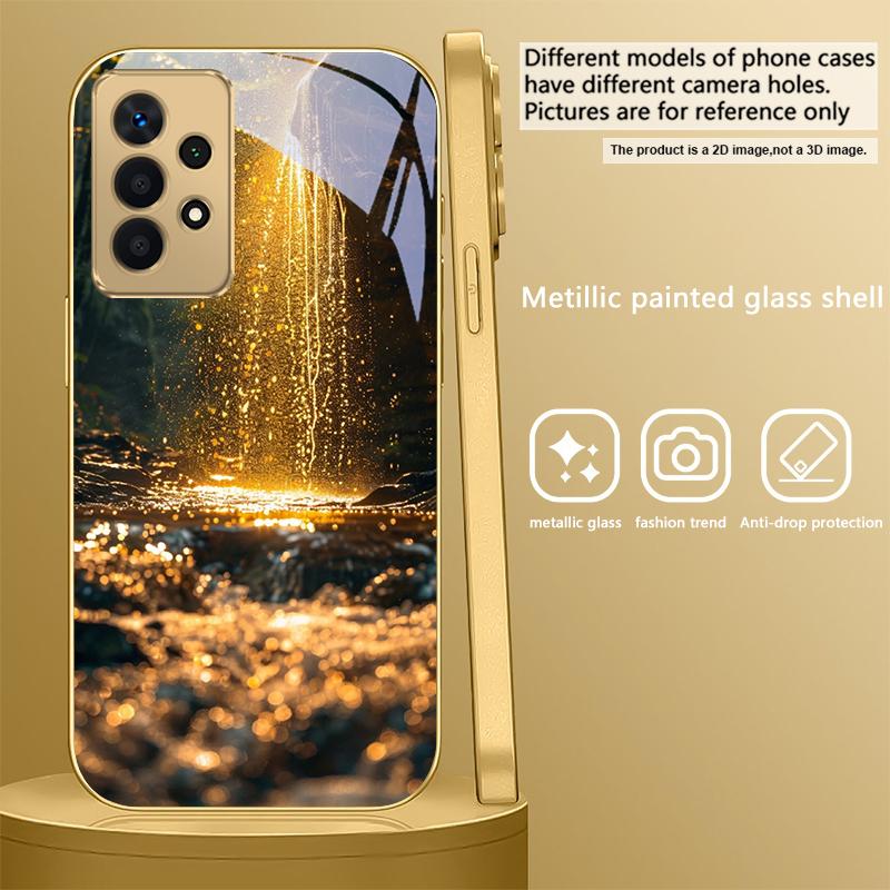 Glorious Landscapes For Samsung A 31 32 A33 A34 35 14 A15 13 A16 25 26 50 52 53 54 55 56 70 71 72 73 Golden Glass Phone Case