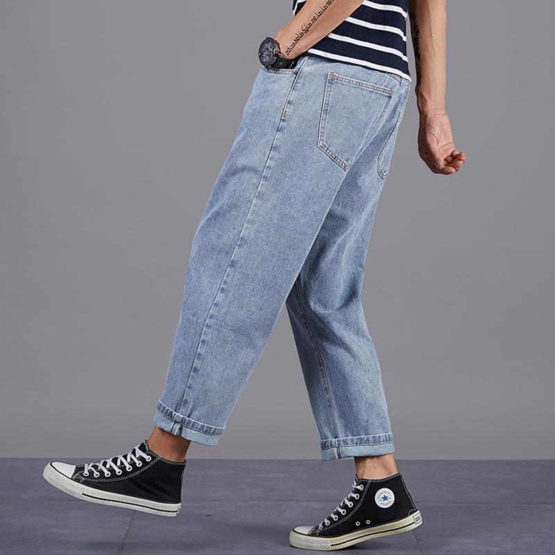 Frühling-Herbst Haremshose für Herren Lockerer Schnitt, Übergröße Stretch, Verkürzte Weite Beine Freizeit Hose