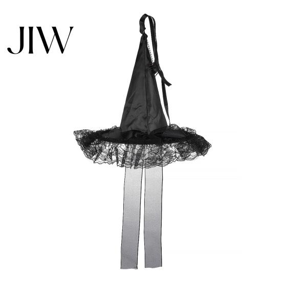 Halloween Witch Hat Decorations Hanging Decor, Spider Web Ribbon Prop Spooky Party Streamers for Party, Dark Wizard Costume Accessory Masquerade