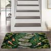 Rectangle 2D Koi Fish Moss Pond Illusion Doormat Non Slip Entry Mat Indoor Household Living Room Bedroom Decor Floor Rug